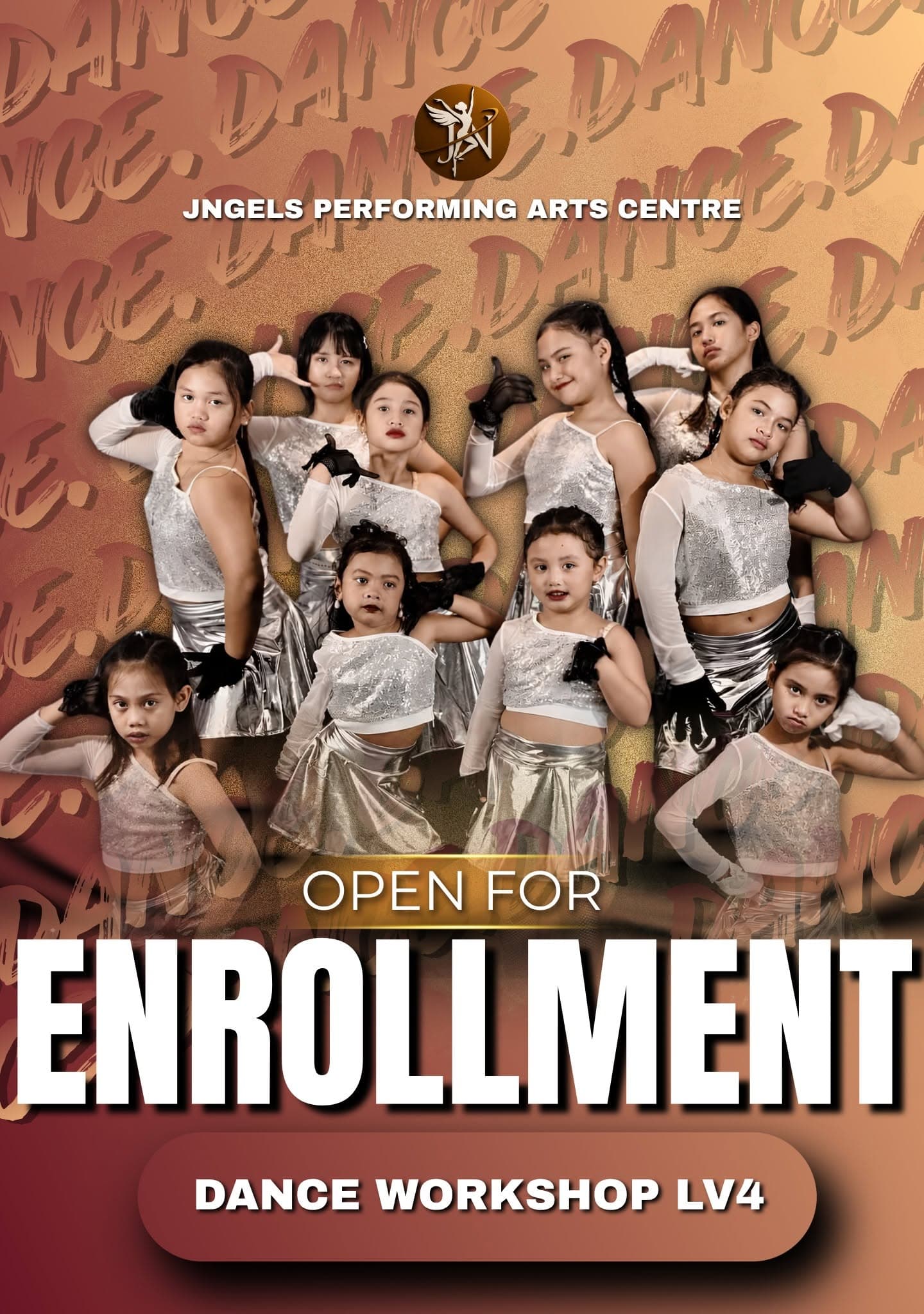 Jngels Dance Workshop Level 4 enrollment poster